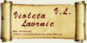 Violeta Lavrnić vizit kartica